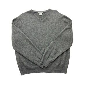 Oliver Perry Mens Sweater Extra Large Gray Cashmere Casual Pullover‎ Soft